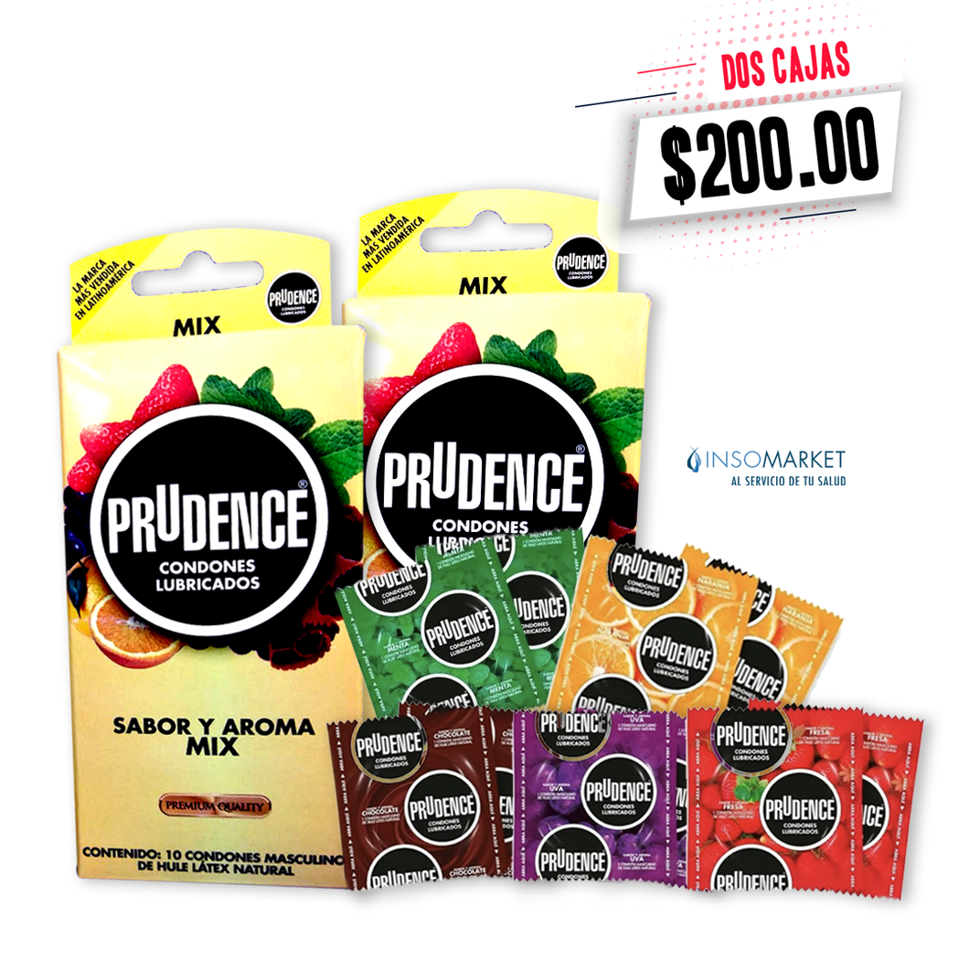 Pack 10 Condones de Látex PRUDENCE (2 cajas)